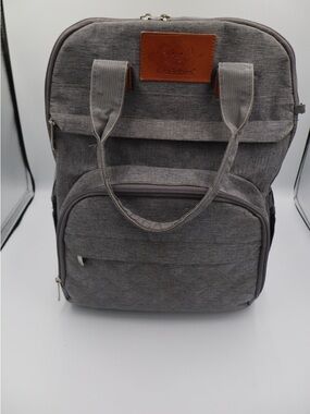 KeaBabies Gray Baby Diaper Backpack - Spacious & Organized